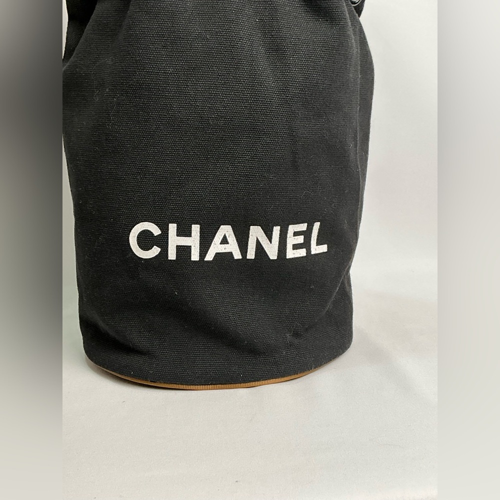 Chanel Black Drawstring Pool Beach Bag - Picture 2 of 14